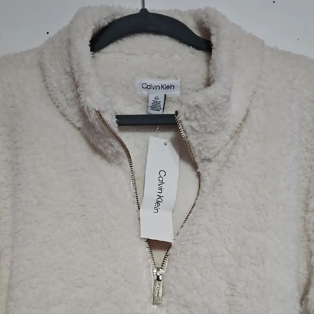 Calvin Klein Cream Fleece Zip-Up - Picture 3 of 8